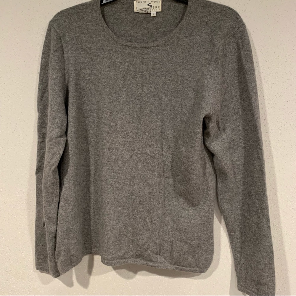 Saks 5th Avenue Cashmere Gray Sweater